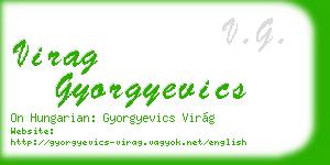 virag gyorgyevics business card