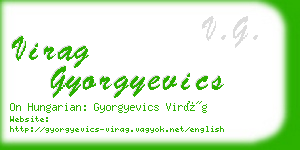 virag gyorgyevics business card